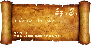 Szászi Enikő névjegykártya
